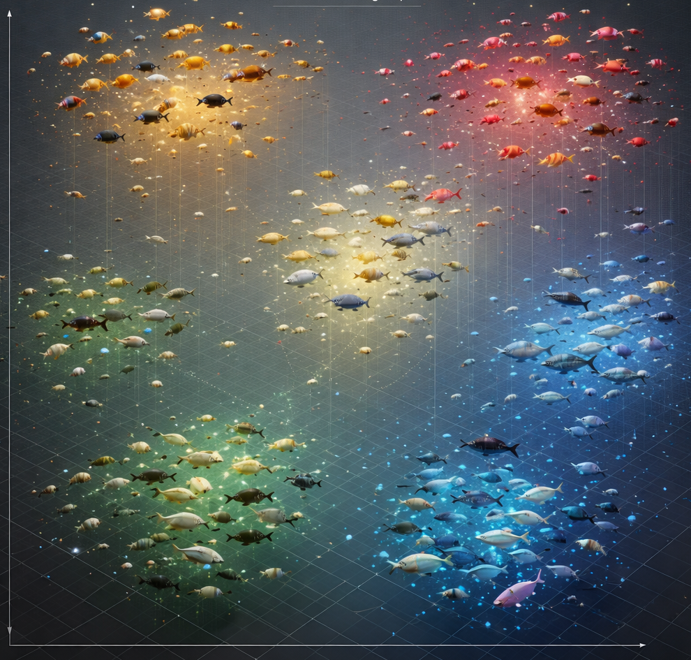 Vector Embedding of fishes