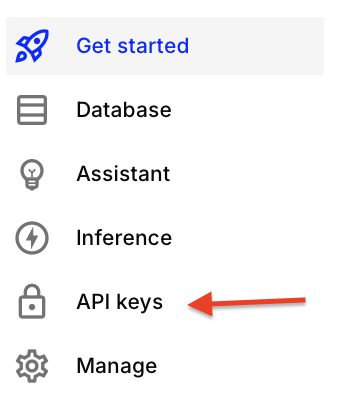 API Key in Pinecone